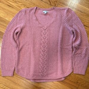 Sonoma Women's Dusty Rose V-Neck Sweater